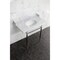 Kingston Brass 36 Carrara Marble Console Sink with Brass Legs, Marble WhitePolished Nickel LMS3622M86 - alternate 3